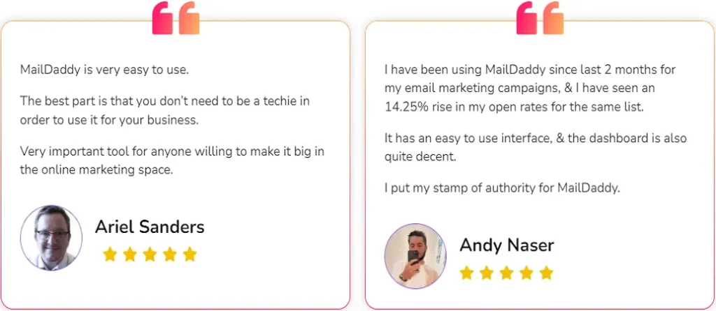 What Users Say About MailDaddy-2